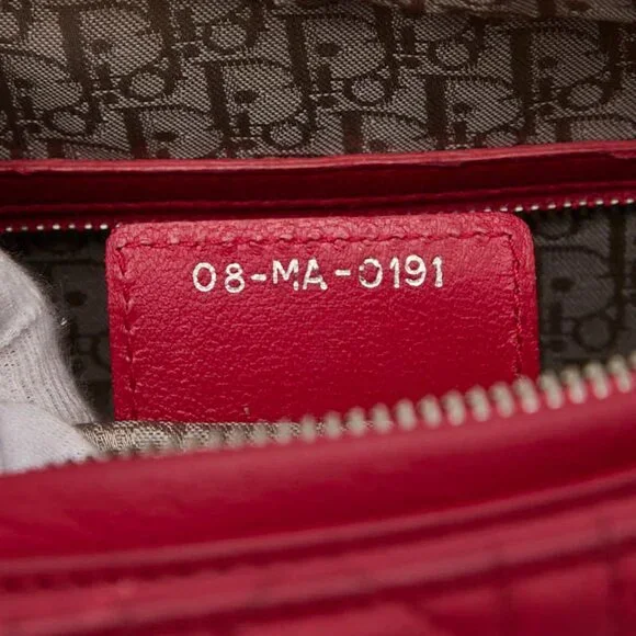 CHRISTIAN DIOR Red Leather Shoulder Bag - Picture 11 of 11